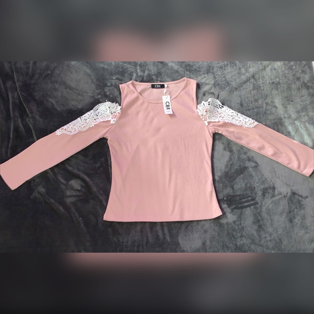 CBR | Light Pink Long Sleeve W/ Lace Details
